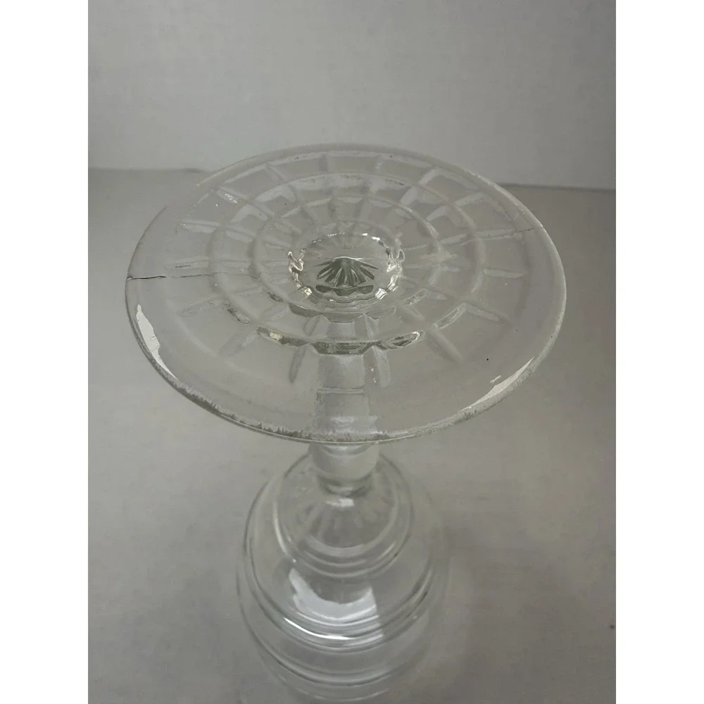 Anchor Hocking Banded Ring Crystal Clear 7 1/4